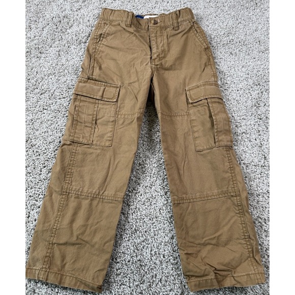 Old Navy Other - Old‎ Navy Boys Baggy Cargo Pants Khaki Beige Pockets Y2K 90s Style 7 Slim